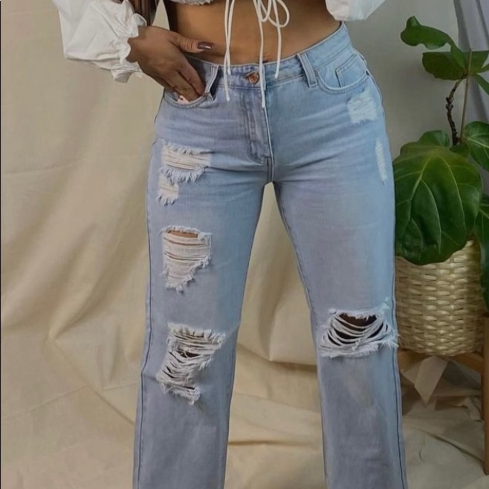 Straight leg jeans